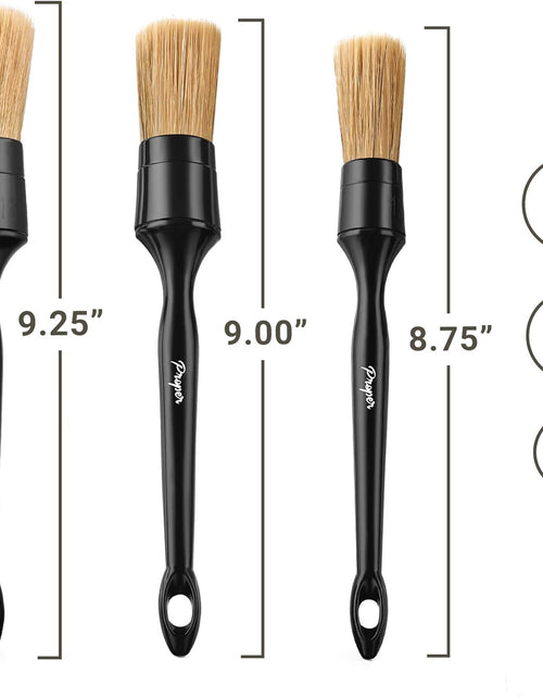 Load image into Gallery viewer, Professional Detailing Brush Set Ultra Soft Boars Hair Detailing Brushes 3 Pack, Detail Automotive Interior or Exterior, Get Professional Results with Proper Detail Brushes Car Detailing
