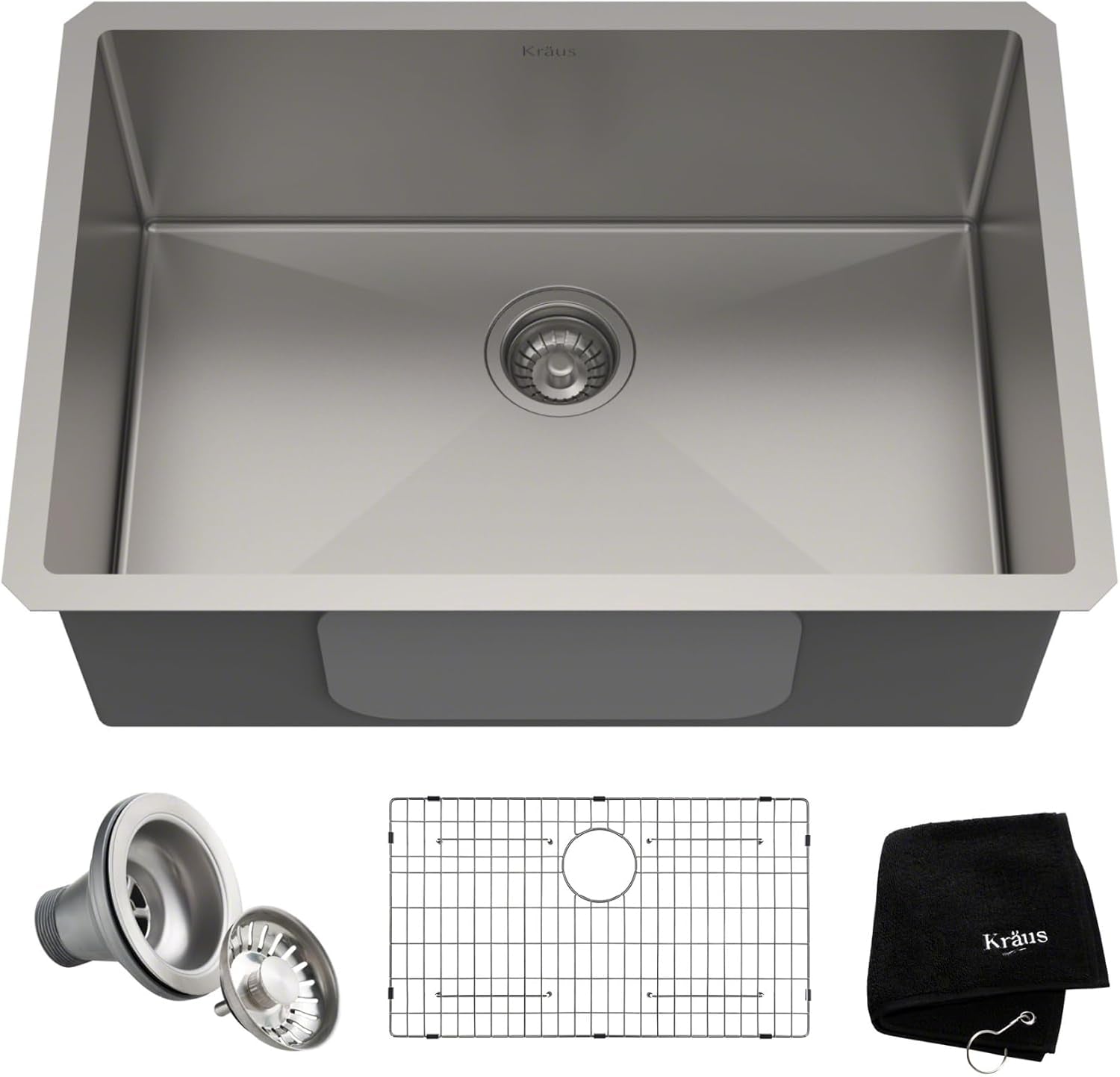 KHU100-28 Kitchen Sink, 28 Inch, Stainless Steel