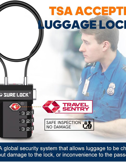 Load image into Gallery viewer, TSA Approved Luggage Locks, Open Alert, Easy Read Dials, Travel Luggage Locks for Suitcase, Baggage Locks
