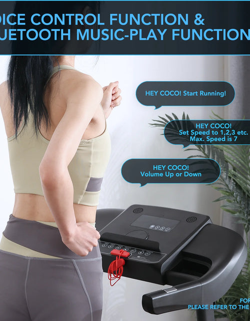 Load image into Gallery viewer, Treadmill Folding Bluetooth Treadmill Machine with Voice Control for Home Use
