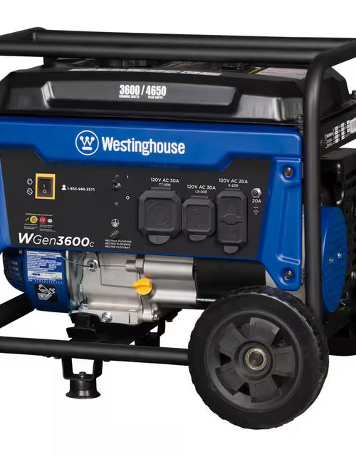 Load image into Gallery viewer, 4,650/3,600-Watt Gas Powered Portable Generator with Recoil Start
