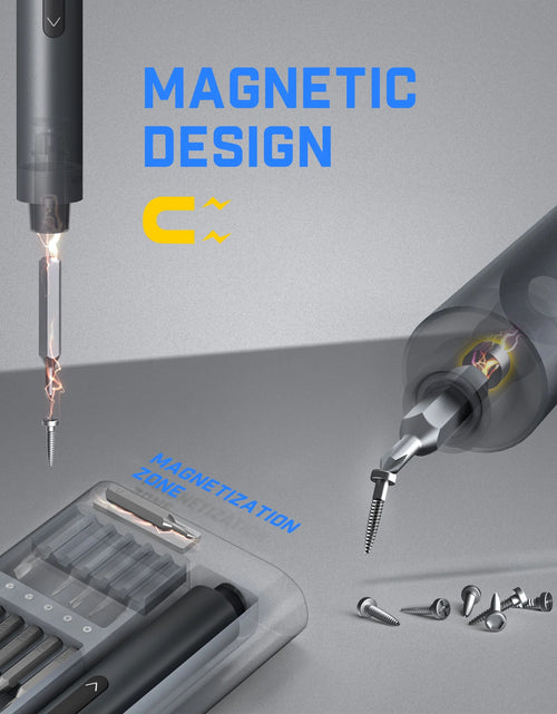 Load image into Gallery viewer, Cordless Precision Screwdriver Set with 24 Magnetic Precision Bits
