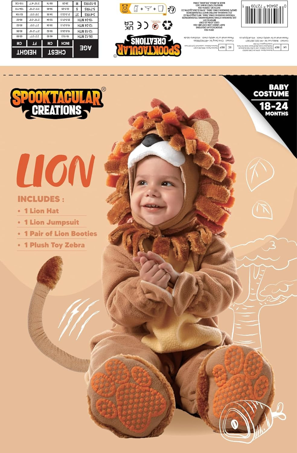 Deluxe Baby Lion Costume Set (18-24 Months)