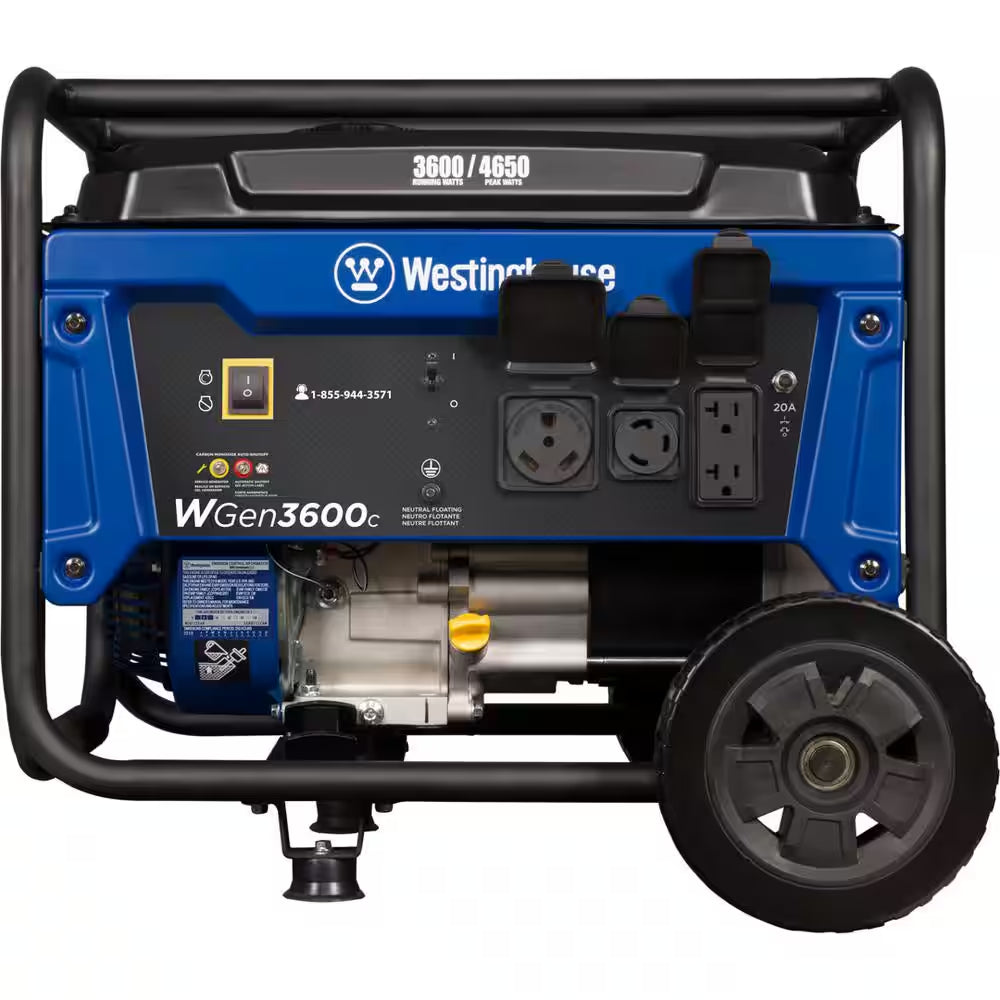 4,650/3,600-Watt Gas Powered Portable Generator with Recoil Start