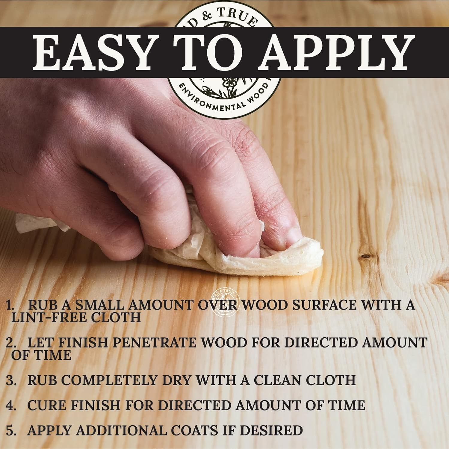 Original Wood Finish – Pint – All-Purpose All-Natural Finish for Wood, Metal, Food Safe, Dye Free, Solvent Free, VOC Free, Non Toxic Wood Finish, Sealer