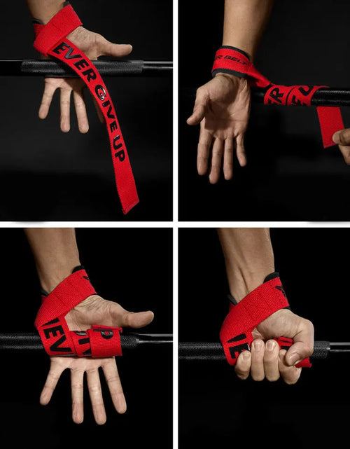 Load image into Gallery viewer, Weight Lifting Wrist Straps Fitness Bodybuilding Training Gym Lifting Straps with Non Slip Flex Gel Grip
