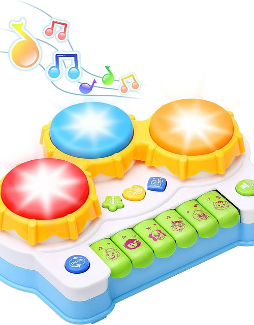 Load image into Gallery viewer, Baby Musical Keyboard Piano Drum Set,Learning Light up Toy, Early Educamional Montessori Toys for Babies Toddler Boys Girls Birthday
