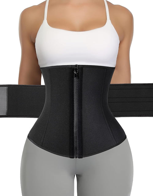 Load image into Gallery viewer, Neoprene Sauna Waist Trainer Corset Sweat Belt for Women Compression Cincher Band Workout Fitness Back Support
