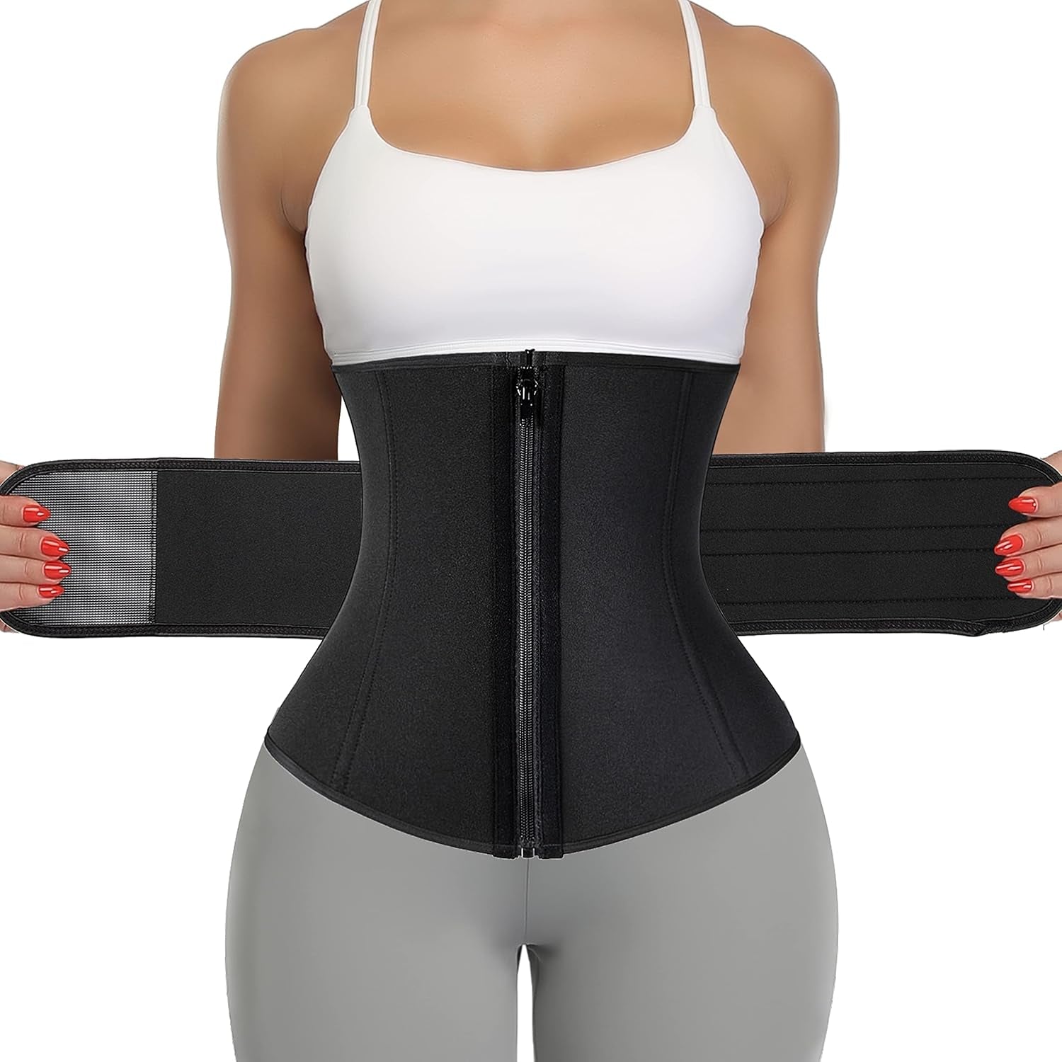 Neoprene Sauna Waist Trainer Corset Sweat Belt for Women Compression Cincher Band Workout Fitness Back Support