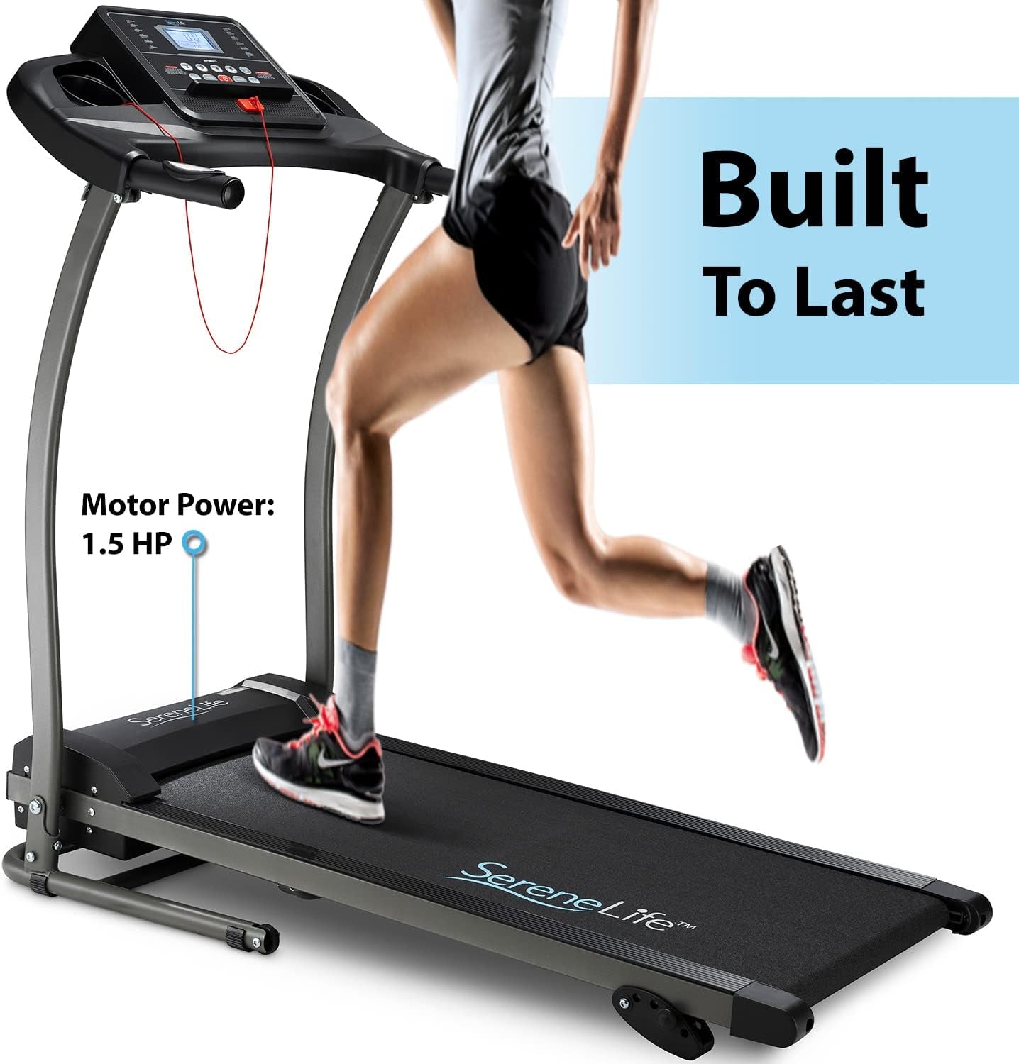 Folding Treadmill Exercise Running Machine - Electric Motorized Running Exercise Equipment