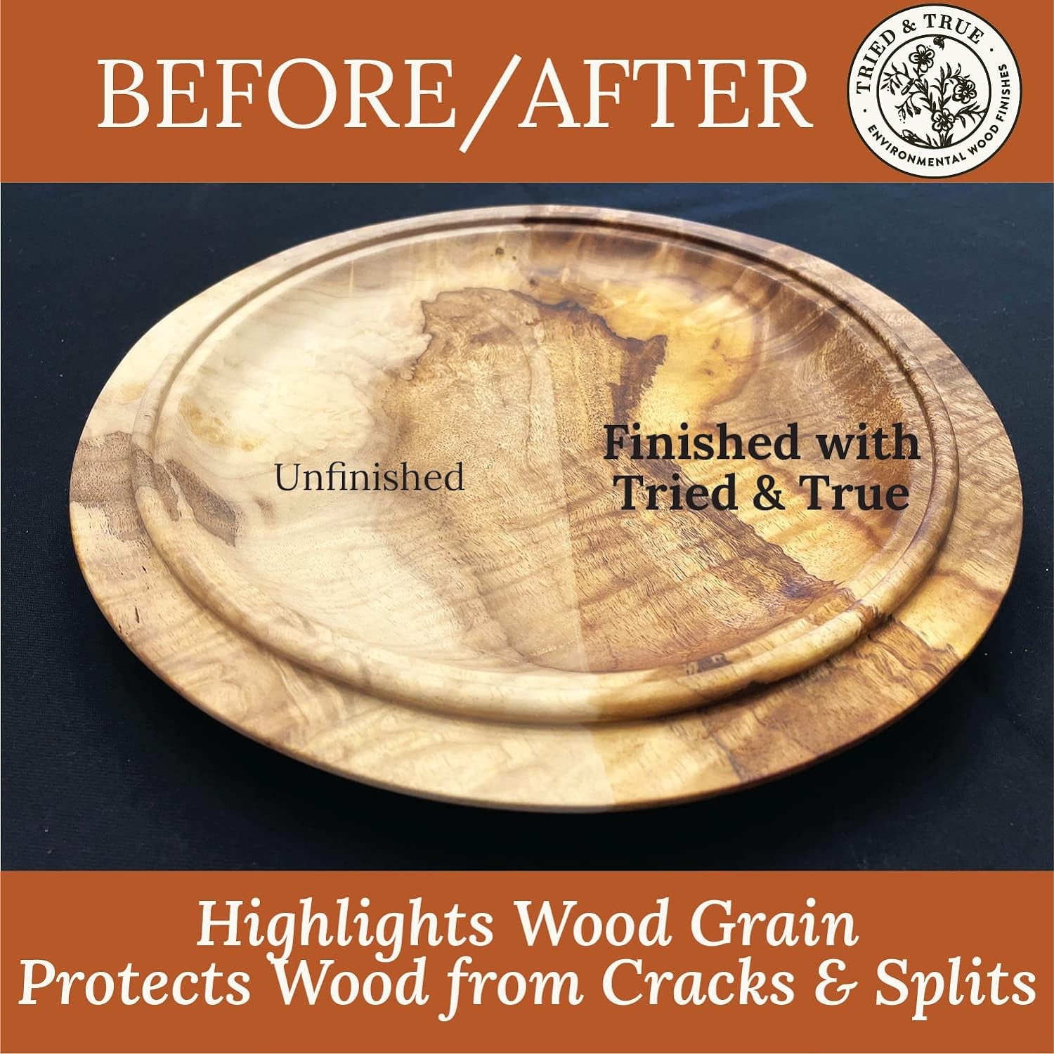 Original Wood Finish – Pint – All-Purpose All-Natural Finish for Wood, Metal, Food Safe, Dye Free, Solvent Free, VOC Free, Non Toxic Wood Finish, Sealer