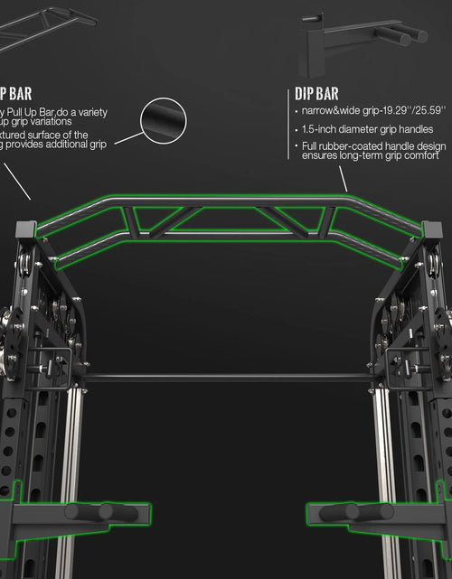 Load image into Gallery viewer, Smith Machine Home Gym, 2100LBS Smith Rack with Cable Crossover and 800LBS Weight Bench, Home Gym Equipment
