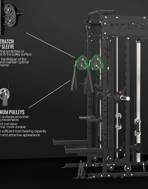 Load image into Gallery viewer, Smith Machine Home Gym, 2100LBS Smith Rack with Cable Crossover and 800LBS Weight Bench, Home Gym Equipment
