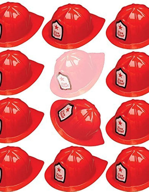 Load image into Gallery viewer, 12 Pcs Firefighter Chief Soft Plastic Hat Party Favor
