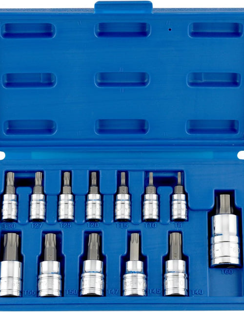 Load image into Gallery viewer, 10071A 13-Piece Metric Hex Bit Socket Set, Torx Bit Socket Set, S2 and Cr-V Steel, 1/4-Inch, 3/8-Inch and 1/2-Inch Drive, 2Mm to 14Mm, Torx Bit Set, Torque Bit Set, Torx Socket Set
