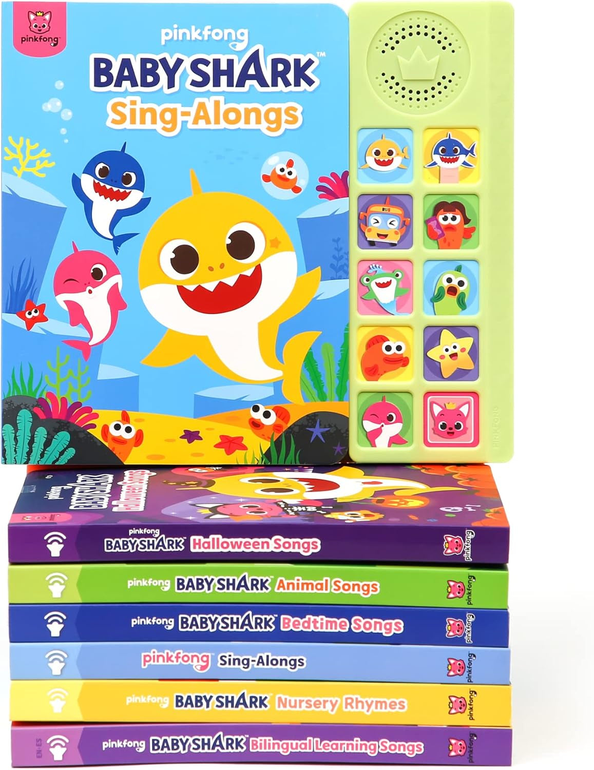 Baby Shark Sing-Alongs 10 Button Sound Book | Baby Shark Toys | Learning & Education Toys | Interactive Baby Books for Toddlers 1-3 | Gifts for Boys & Girls