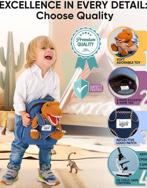 Load image into Gallery viewer, Dinosaur Backpack, Dinosaur Toy, Gifts for 2 Year Old Boy, Toy Dinosaurs for Toddlers 1-3
