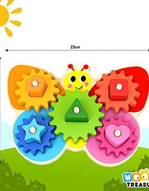 Load image into Gallery viewer, Wooden Toys - Montessori Toys for 2 Year Old Girls and Boys - Toddler Puzzles - Shape Sorting Matching Gear Game - Educational Toddler Toys Age 2-3 - Great Preschool Learning Activities
