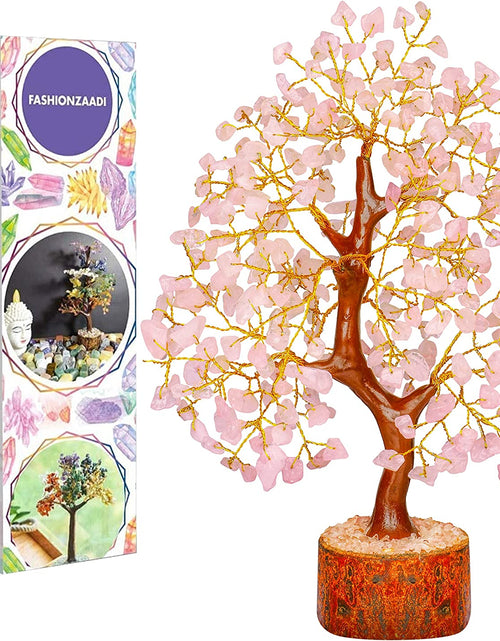 Load image into Gallery viewer, Feng Shui Tree, Rose Quartz Crystals, Crystal Room Decor, Gemstone Tree, Stones and Crystals, Rose Quartz Tree, Crystal Tree, Pink Quartz Crystal, Gem Tree, Crystal Gifts for Women, Good Luck Gifts
