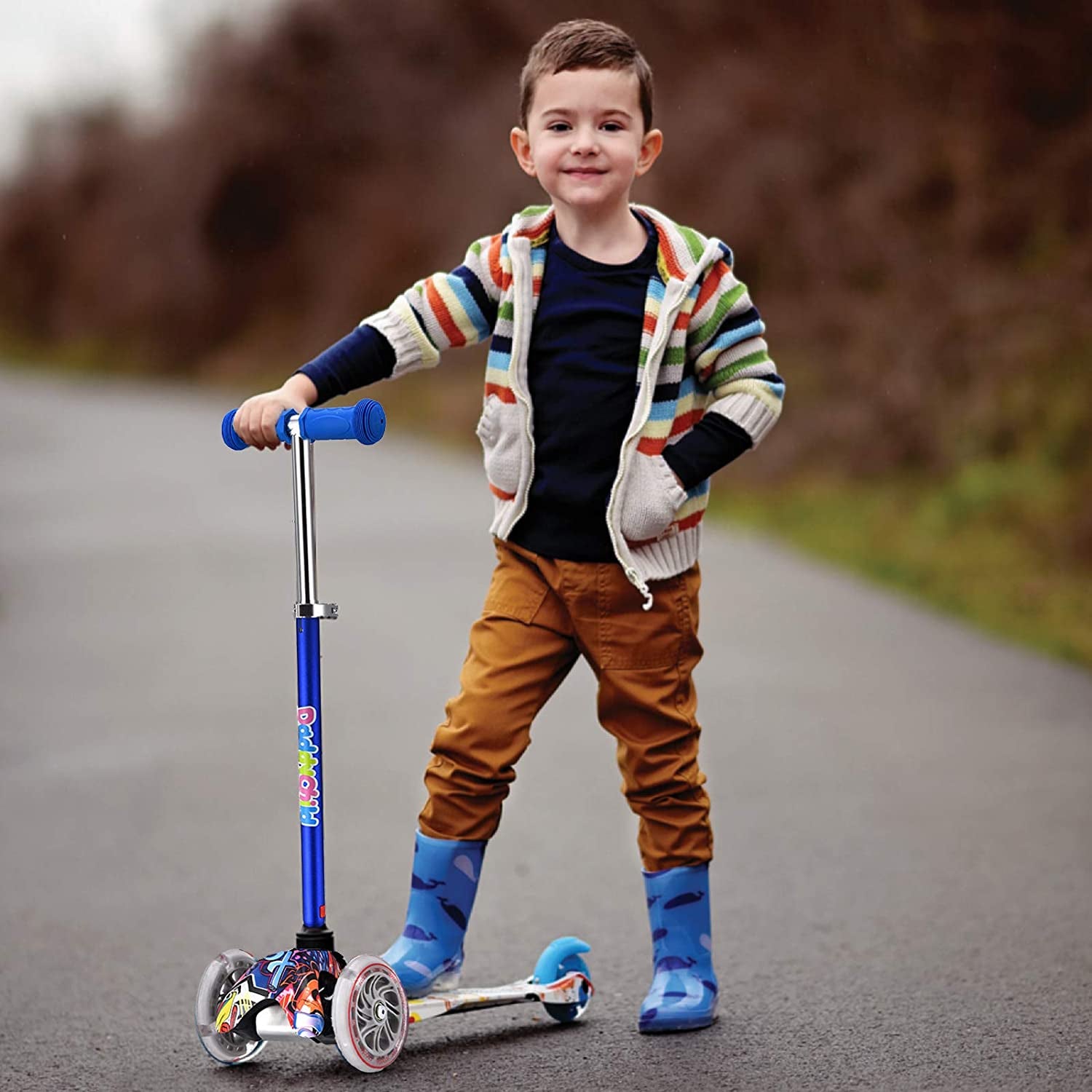 3 Wheel Scooters for Kids, Kick Scooter for Toddlers 2-6 Years Old, Boys and Girls Scooter with Light up Wheels, Mini Scooter for Children