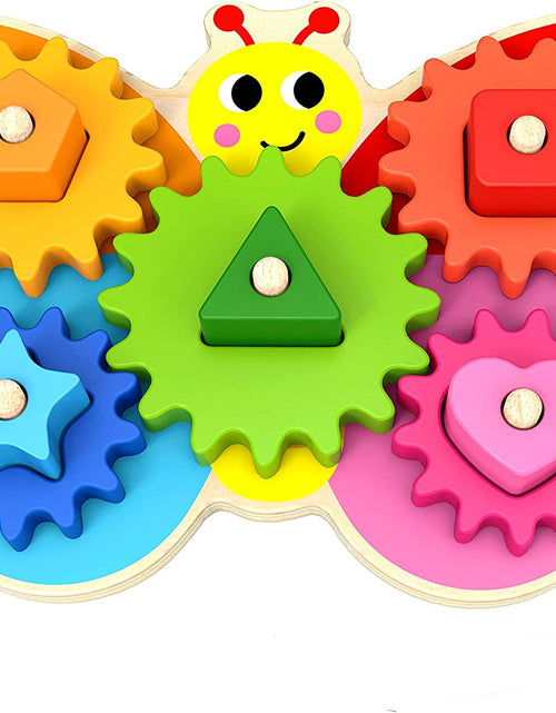 Load image into Gallery viewer, Wooden Toys - Montessori Toys for 2 Year Old Girls and Boys - Toddler Puzzles - Shape Sorting Matching Gear Game - Educational Toddler Toys Age 2-3 - Great Preschool Learning Activities
